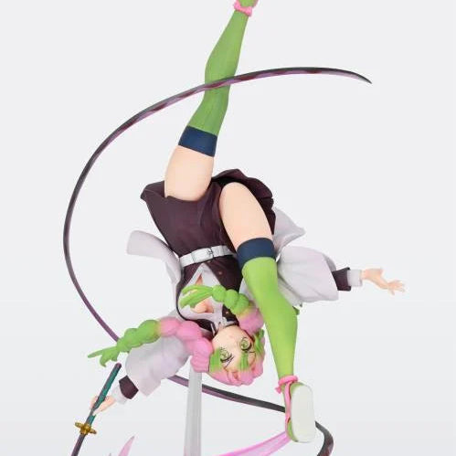 Demon Slayer Mitsuri Kanroji Aerial figure by TAITO in an upside-down attack pose