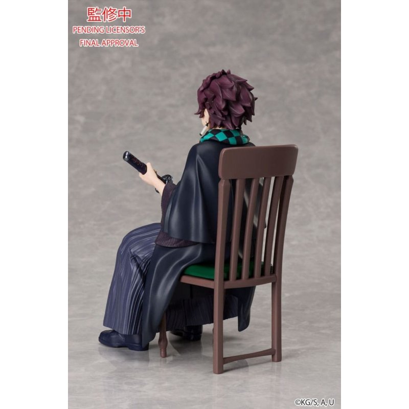 Tanjiro Kamado Demon Slayer seated figure by Aniplex – back view