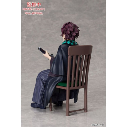 Tanjiro Kamado Demon Slayer seated figure by Aniplex – back view