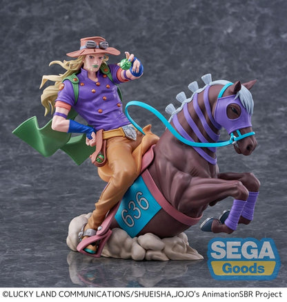 JoJo's Bizarre Adventure Steel Ball Run Gyro Zeppeli XrossLinkMAX figure by SEGA riding his horse – front view