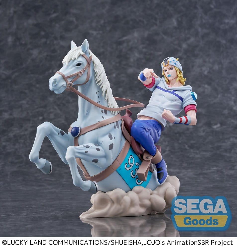 JoJo's Bizarre Adventure Steel Ball Run Johnny Joestar XrossLinkMAX figure by SEGA riding Slow Dancer – front view