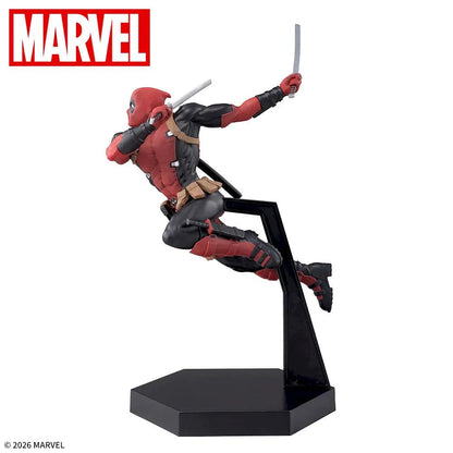 Marvel Deadpool Luminasta Ver. 2 SEGA figure with dual katanas – left side view
