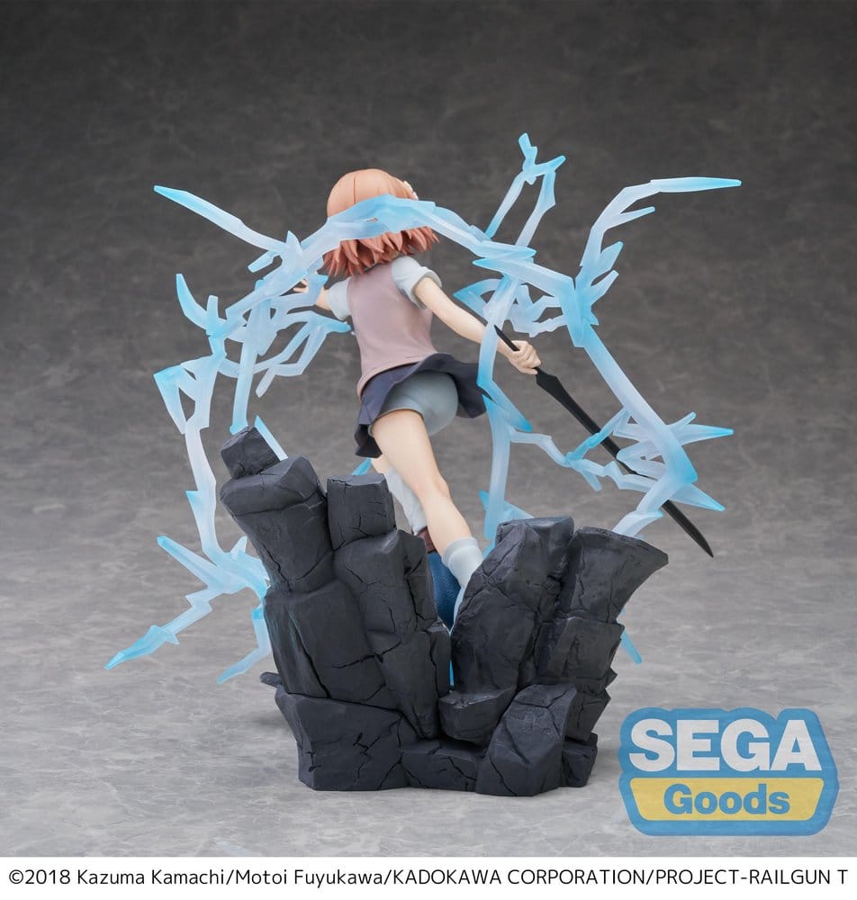 Mikoto Misaka FIGURIZMa SEGA figure with electric effect display – back view