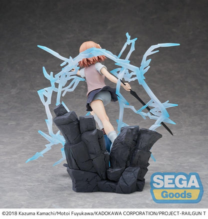 Mikoto Misaka FIGURIZMa SEGA figure with electric effect display – back view
