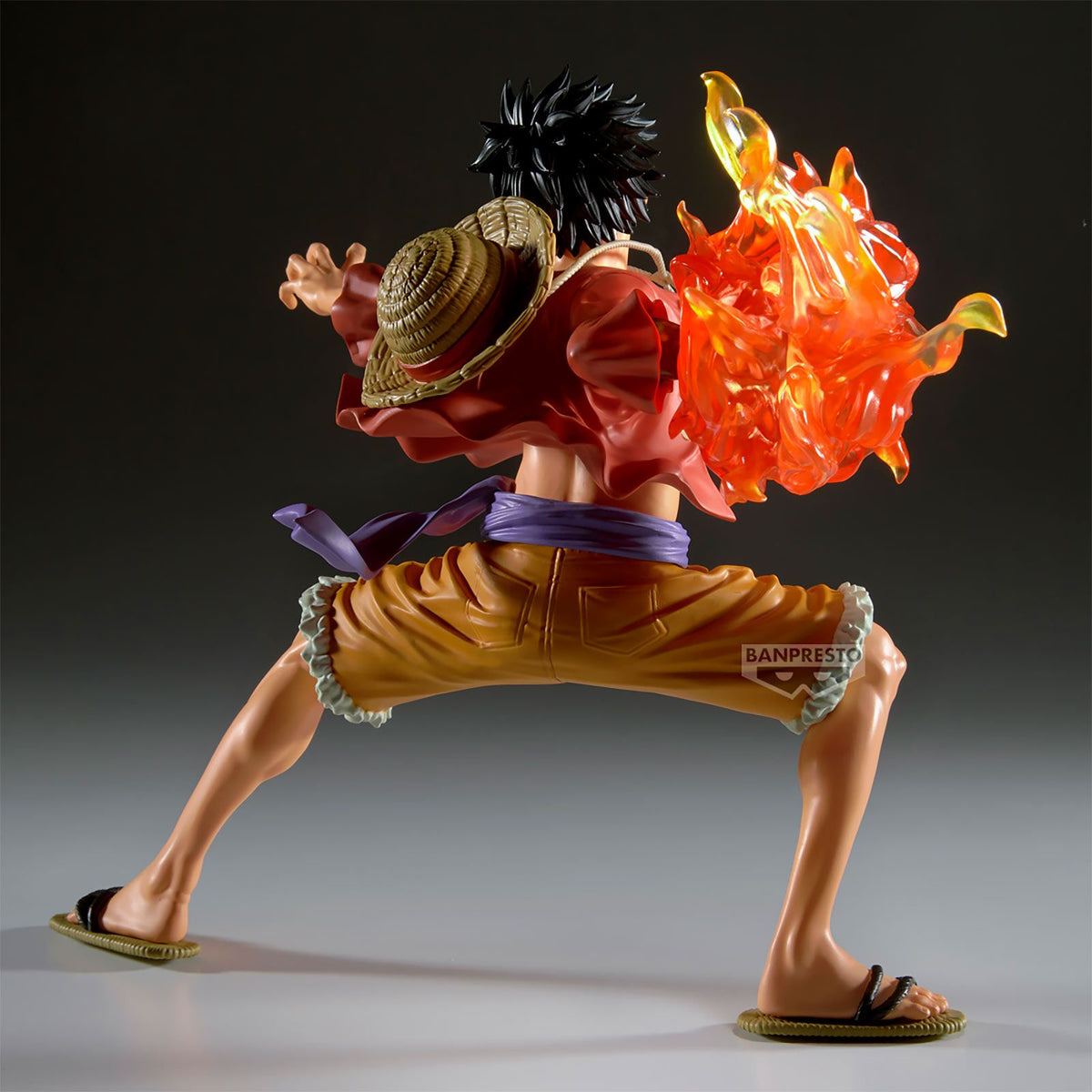 monkey D. Luffy Banpresto figure from One Piece – back view