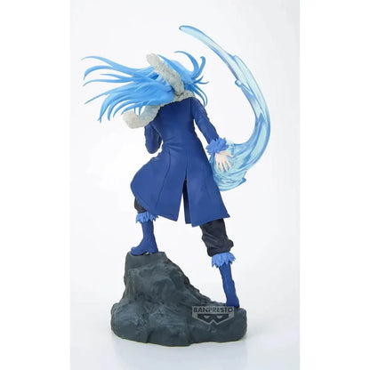 Rimuru Tempest ESPRESTO Banpresto figure with flowing blue hair – back view